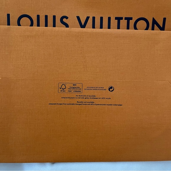 Authentic Louis Vuitton large orange paper bag - Picture 5 of 8